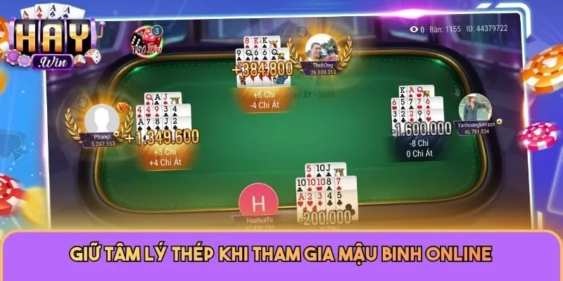 Mậu Binh Online - Bùng Nổ Với Game Bài Đấu Trí Cực Cuốn 3 Giữ tâm lý thép khi tham gia Mậu Binh online